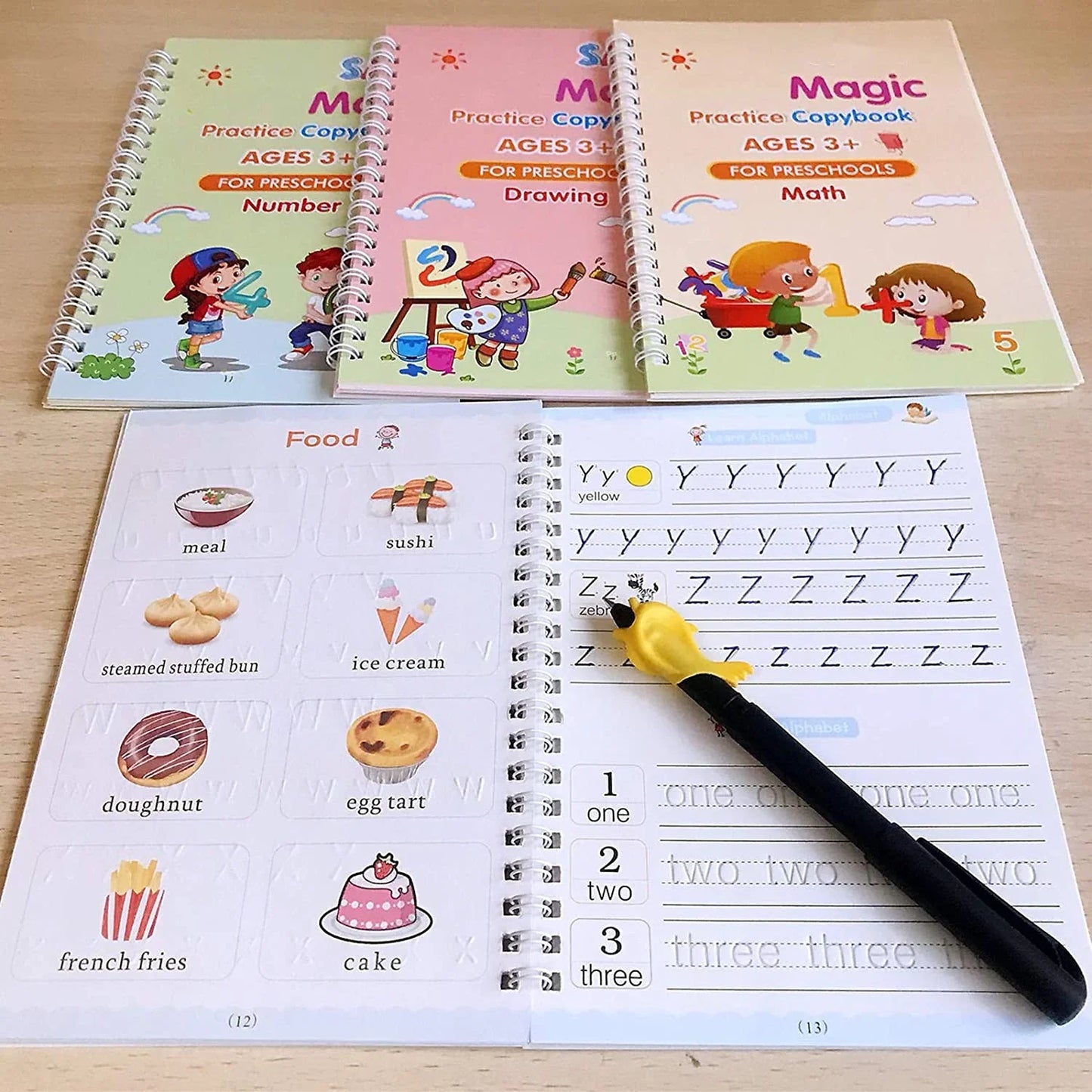 Sank Magic Practice Copybook (4 BOOKS,1 PEN,1 GRIP,5 REFILL)