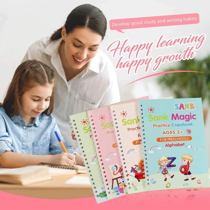 Sank Magic Practice Copybook (4 BOOKS,1 PEN,1 GRIP,5 REFILL)